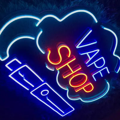 Vape Shop LED Neon Sign Cloud design